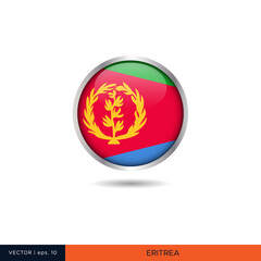 Eritrea round flag vector design.