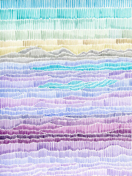 Abstract watercolor calm landscape