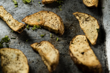 Rustic French Fries on Tray
