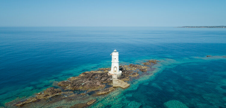 White and old lighthouse