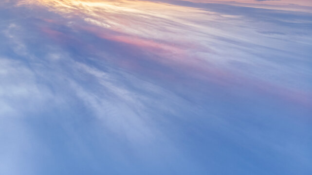 Amazing cloudy sky during sunset