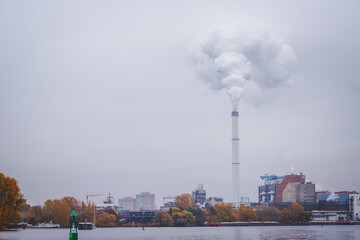 Background of the Rummelsburg power plant, combined heat and power 