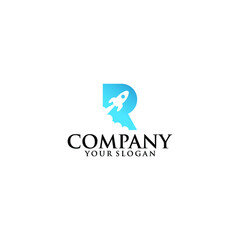 logo design financial business concepts with illustrations of rocket launches