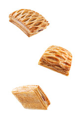 Fruit Hand pie on a white isolated background