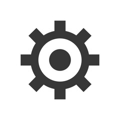 gear wheel icon, silhouette style