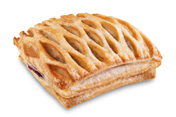 Fruit Hand pie on a white isolated background
