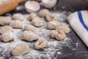 Fresh Italian pasta handmade gnocchi