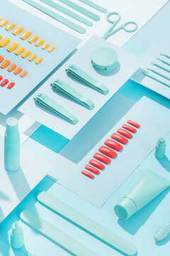 Cosmetics / Manicure set up / mock up