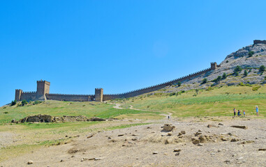 Fototapeta na wymiar View of an ancient fortress