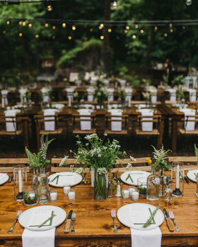 Gorgeous Wedding Reception in Forest