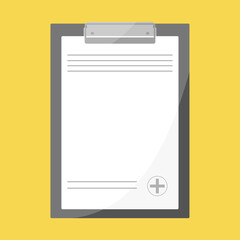 The medical history on the tablet is gray.