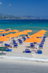 Scenic sandy beach in Alykanas. It is situated on the east coast of Zakynthos island, Greece.