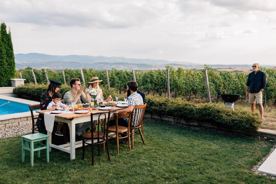 Family Lunch In The Vineyards