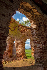 the hall of the destroyed church of the Icon of Our Lady of Kazan.