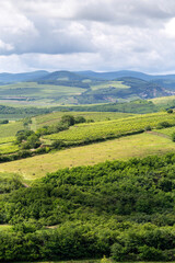 Zemplen mountains view from the Blessing Christ Statue in Tarcal