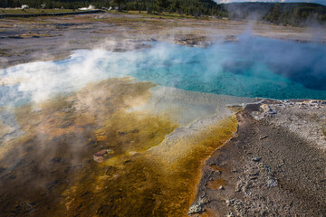 Sapphire Pool, Biscuit Basin, Yellowstone National Park, Wyoming, USA