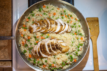chicken with rice and vegetables 
