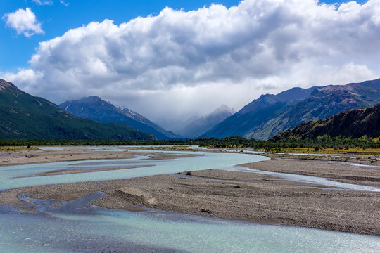 Milky blue river in Patagonia