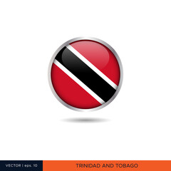 Trinidad and Tobago round flag vector design.