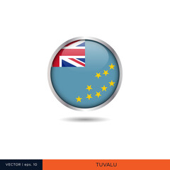 Tuvalu round flag vector design.