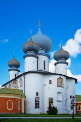 Fototapeta na wymiar The Tikhvin Monastery of the Dormition of the Mother of God.