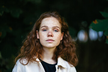 redhead freckled girl