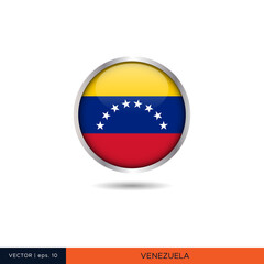 Venezuela round flag vector design.