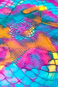crochet colorful vibrant abstract background