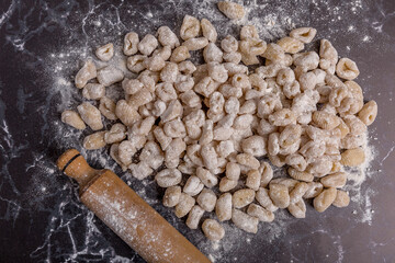 Fresh Italian pasta handmade gnocchi