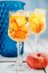 Peach refreshing summer juice 