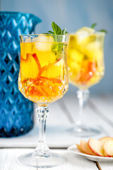 Peach refreshing summer juice 