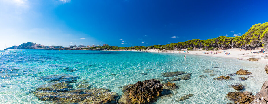 Cala Agulla sand beach Spain, Balearic Islands, Mallorca, Cala Rajada