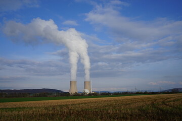Atomkraftwerk bei Grohnde  in Deutschland