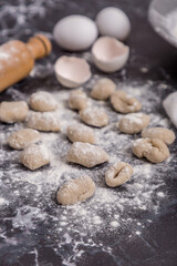 Fresh Italian pasta handmade gnocchi