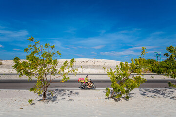 White sand dunes between Mui Ne and Phan Rang