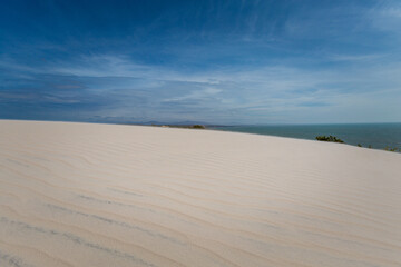 Fototapeta na wymiar White sand dunes between Mui Ne and Phan Rang