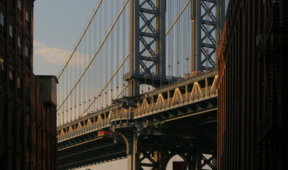 landscape of lower manhattan with east river NYC