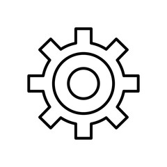 gear wheel icon, line style
