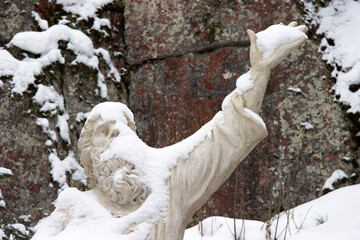 Statue of Vainamoinen, the character in Finnish folklore