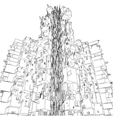 Abstract Urban City Building Vector