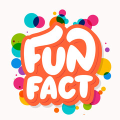  Fun fact. Vector lettering banner. 