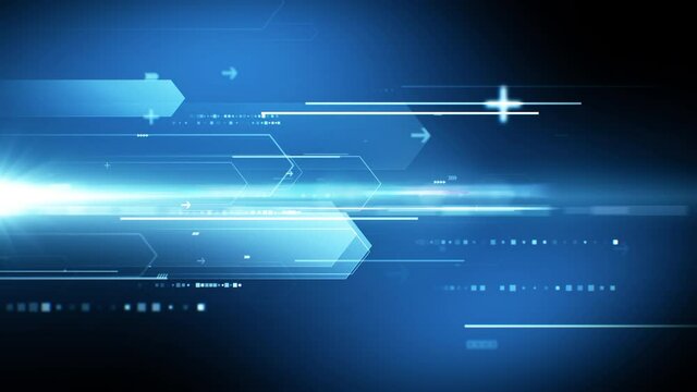 Technology background with digital flow. Abstract data motion for creative futuristic concept. Seamless loop.