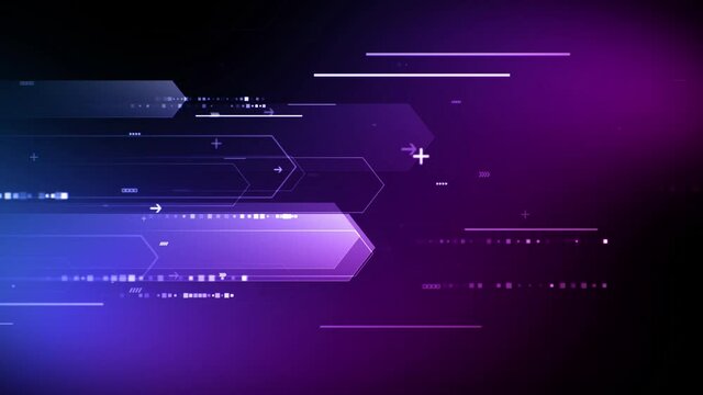 Abstract technology background. Development process motion in cyber space. Digital information flow for futuristic concept. Seamless loop.