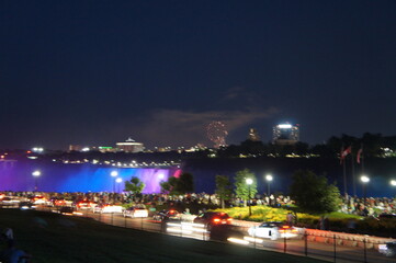 Fireworks and Illuminated Niagara Falls