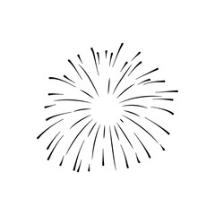 Fototapeta premium firework explosion icon, silhouette style