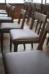 Fototapeta na wymiar An empty chair in a coffee shop.