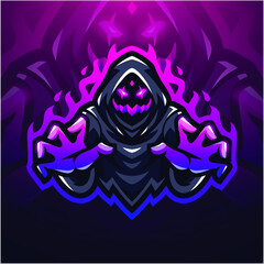 Ghost esport mascot logo design © Logitex