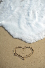 heart on the sand