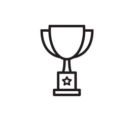Trophy icon vector logo design template