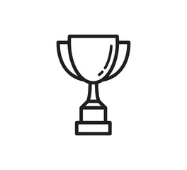 Trophy icon vector logo design template